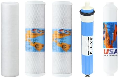 Proline Plus Filter Replacement Compatible Kit - Made in USA, Includes All Needed RO Water Filters Including 50 GPD Membrane for 5 Stage Proline Plus Reverse Osmosis by Unknown