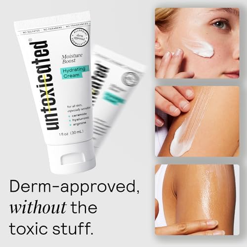 Untoxicated Sensitive Skin Moisturizer for Face & Body – Barrier Repair Cream with Ceramides & Hyaluronic Acid | Free from 99%+ of Common Skin Irritants – TSA-Approved 1oz Travel Size (1) - Image 2