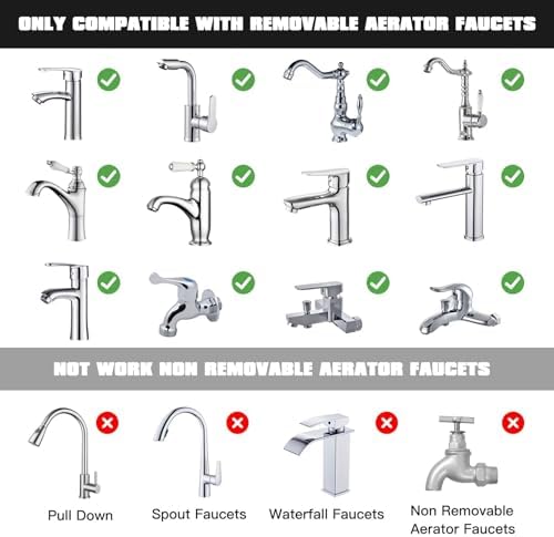 12-Piece Multi-Size Faucet Adapter Kit with Diverter | Fit for 16-26mm Male/Female Threads Fit for Kitchen Aerators, Water Filters & Hose Connections - Image 3