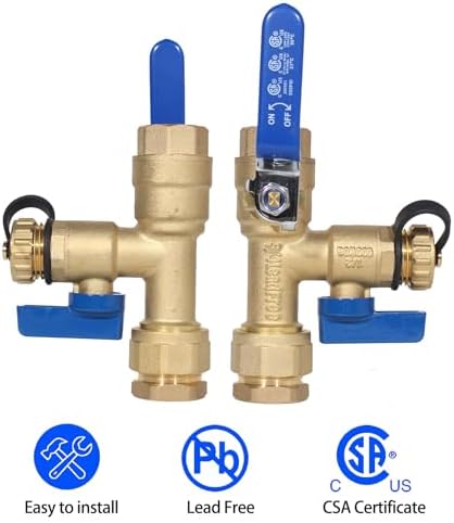 MIZUDO 3/4''NPT Tankless Water Heater Service Valve Kit, IPS Isolator - Image 3