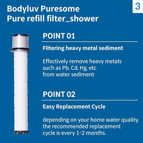 BODYLUV Pure Filter - Replacement Cartridge for Shower Head (3EA, 3.00, Count) - Image 4