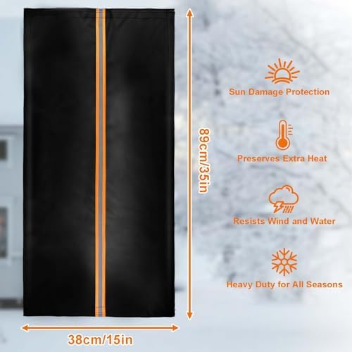 Outdoor Faucet Cover for RV Park & Yard Hydrant 35"x15" Waterproof Extended Spigot Insulated Water Faucet Cover Large Freeze and Heat Protector for Winter Outside Garden Lawn Backflow Sprinkler System - Image 2