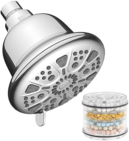 MakeFit Filtered Shower Head Bundle with 1-PACK Shower Filter Replacement Cartridge by MakeFit
