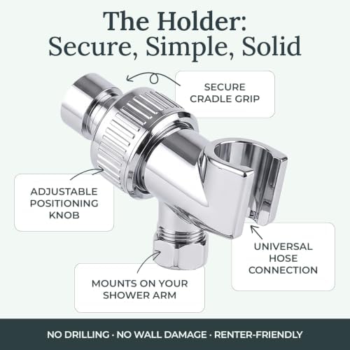 Drivse Shower Hose and Adjustable Shower Head Holder Kit - Image 2
