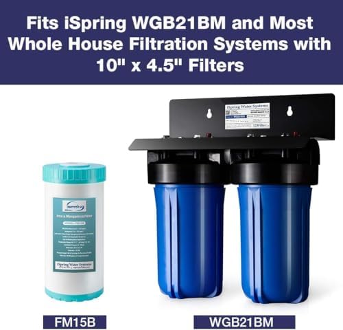 iSpring FM15B Iron and Manganese Reducing Replacement Water Filter Cartridge for Whole House Water Filtration System iSpring WGB21BM, 10"x4.5" High Capacity - Image 3