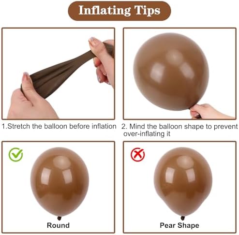 APLANET 150pcs Brown Balloons Different Sizes 18 12 10 5 Inches Premium Boho Coffee Brown Latex Balloon for Birthday Party Graduation Wedding Anniversary Baby Shower, Arch Kit Decoration - Image 4