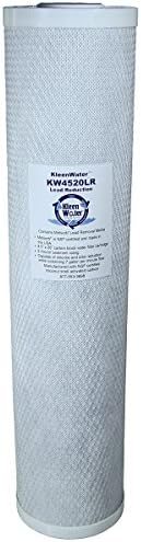 Lead Removal Carbon Block Water Filter KW4520LR by KleenWater - Compatible with 06-425-200-975, MAXPB-FF975, CB-20-6300-BB-LC, OMNI Filter PB55-20 and CA Ware BLBC-20-5 - 4.5 x 20 Inches by KleenWater