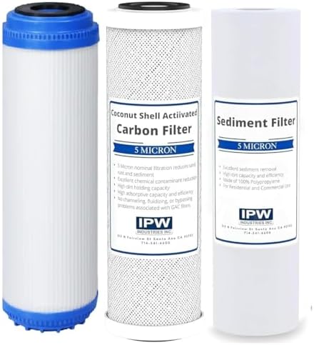 IPW Replacement Water Filter Set for Geekpure 75 GPD, Set of 3 by Isopure_WaterIPWINDUSTRIES