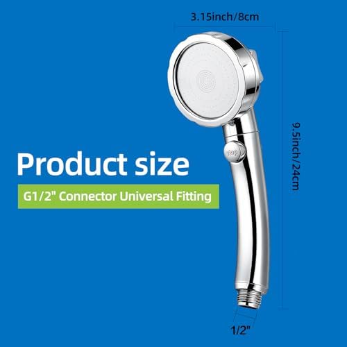 High Pressure Handheld Shower Head with ON/OFF Pause Switch 3 Spray Modes Water Saving High Pressure Shower Heads,Detachable Showerhead Equipped - Image 2