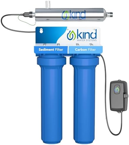 Whole Home Water Filtration System with UV Light - Removes Chlorine, Chloramine, Sediment, Silt, Debris, VOC’s, and More - Get Softer Skin & Hair with Better Tasting Water by KindWater