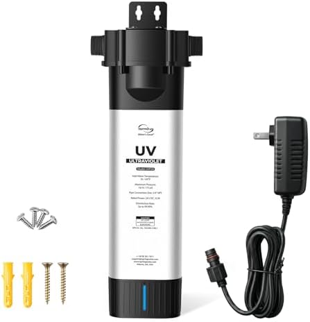 iSpring UVF20 Whole House LED UV Water Filter, 3/4" MNPT Inlet Outlet by iSpring