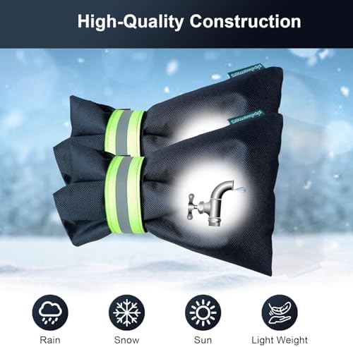 The Original Pipe Insulation Cover (5˚F) Winter Pipe Insulation (UV-Coated),Pump Cover, Sprinkler Irrigation Valve Cover, Backflow Preventer Freeze Protection (Faucet Covers (Cotton)) - 1 Pair - Image 5