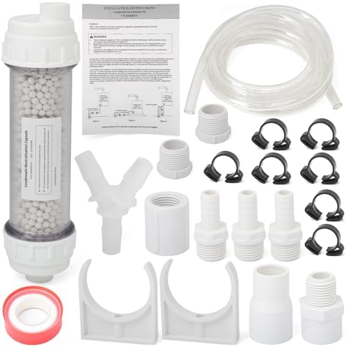 804000074 Condensate Neutralizer Kit Compatible with Rinnai Tankless Water Heater Efficient Boilers, Acidic Condensate Neutralizer Avoids Pipe Damage by Lisnhlin