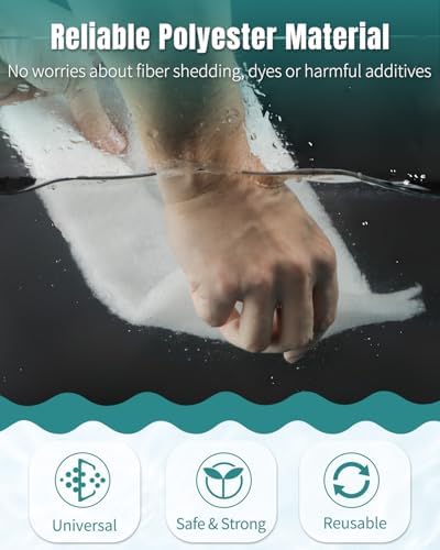 Pawfly Aquarium Filter Floss Roll for Fish Tank Filters 71 x 12 Inch White Cuttable Aquarium Filter Pad 1 Inch Thick High Density Filter Media Roll for Freshwater Saltwater Fish Tanks & Small Ponds - Image 3