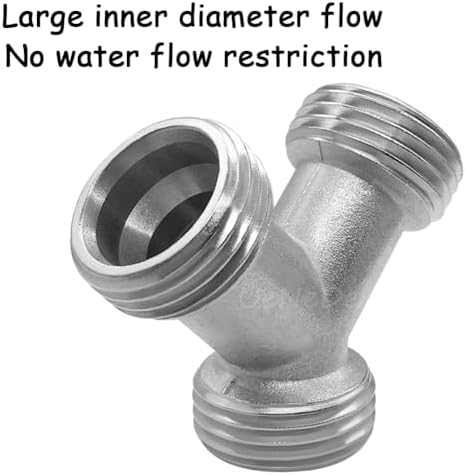 Uenede Nickel-plated Brass Splitter 3/4" GHT Male Y Connector, 2PCS - Image 4