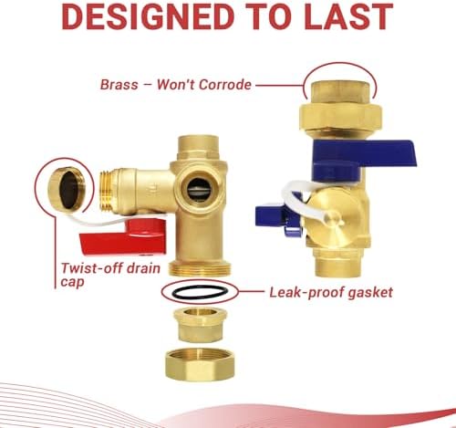 1Pcs EFIELD 3/4"Sweat IPS Tankless Water Heater Service Valve Kit(TOOL033) - Image 4
