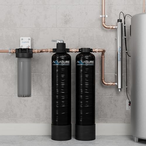 Aquasure Serene Lite 800K Gallons Whole House Salt-Free Water Conditioner/Descaler 4-in-1 Bundle with Pleated Sediment Filter, GAC/KDF55 Treatment System and 8 GPM Light, for 1-3 Bathrooms - Image 2