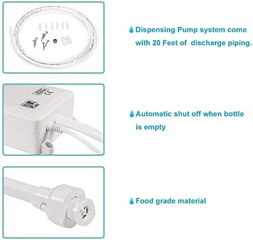 Bottled Water Dispenser Pump System - 20ft 110V AC US Plug Water Dispensing Pump with Single Inlet - Compatible Use with Coffee/Tea Machines, Water Dispensers, Refrigerators, Ice Makers - Image 7