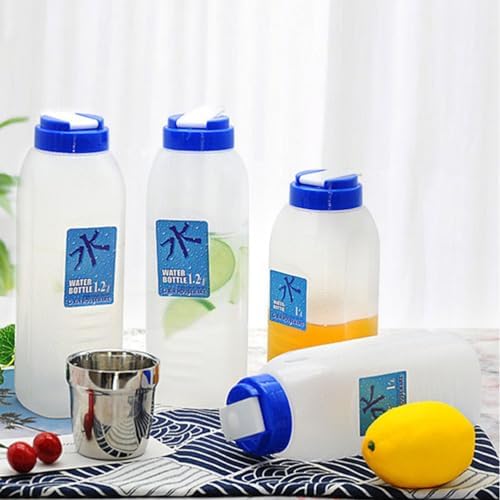 Angoily Cold Water Bottle 2 pack Large Capacity Juice Milk Storage Bottle Portable Plastic Water Pitcher for Travel Fitness Outdoor Use 8.07 X 3.14 X 3.14 in - Image 4