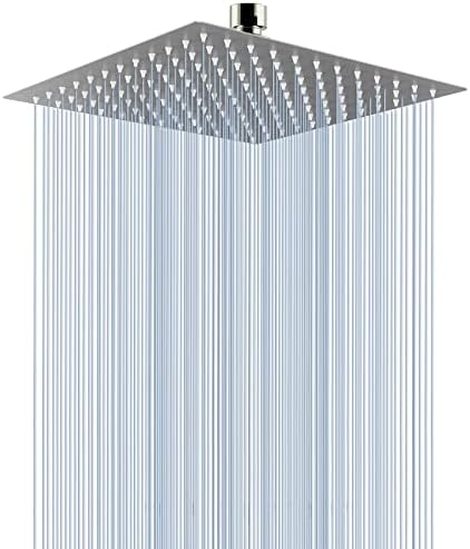 Voolan Rain Shower head, High Pressure Shower Head Made of 304 Stainless Steel, Relaxed Shower Experience Even at Low Water Flow and Pressure (10" Brushed Nickel) by Voolan