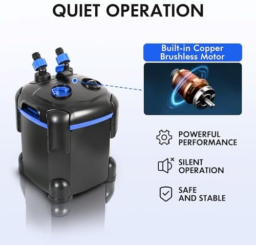AMOSIJOY Ultra-Quiet Canister Filter for Large Fish Tanks and Aquariums - Image 5