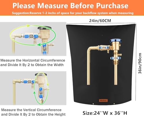Backflow Insulation Cover for Sprinkler Valve,Black 24" W x 36" H - Image 2