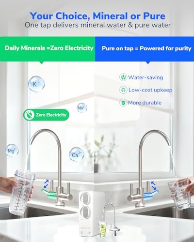 Ecoviva 600GPD Reverse Osmosis System, RO Under Sink Water Filter System, Tankless, Lower TDS, 2.5:1 Pure to Drain Ratio, LED Panel with Filter Monitor, Online Installation Guide, White - Image 3