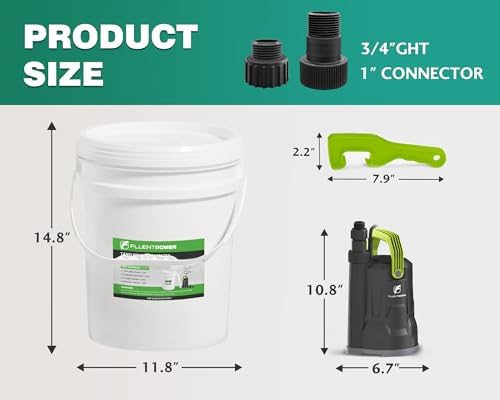 FLUENTPOWER Tankless Water Heater Flushing Kit, 1/2 HP Pump, 2 Hoses - Image 5