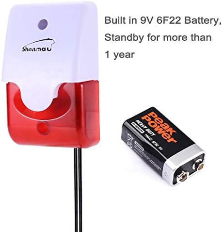 High / Low Water Level Sensor Detector Alarm 120 dB Red Strobe Siren, Adjustable Alarm Volume, Sump Bobber Water leak Sensor,16.4ft Probe Cord, Suitable for Water Tank/Aquarium, Swimming Pool/Basement - Image 5
