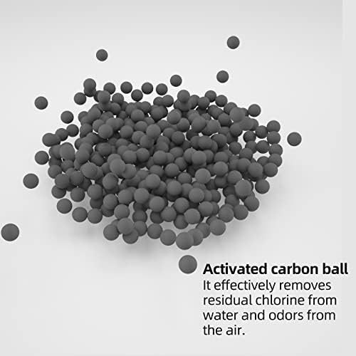 Cobbe 4 Packs Replacement Shower Head Beads，180g Shower Filter Stone Beads，Mineral Stone Balls for Water Filtration，for Filtered Shower Head (Orange Gray White) - Image 5