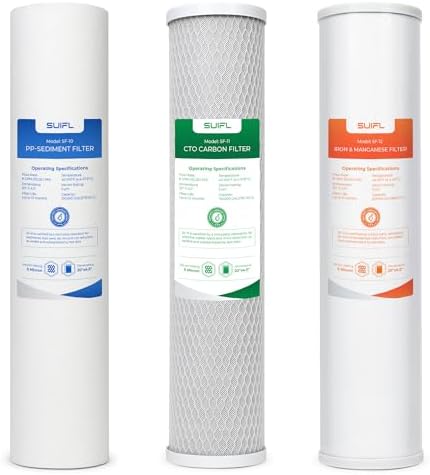 4.5'' x 20'' 3-Stage Whole House Water Filter Replacement, 1 Set by Unknown
