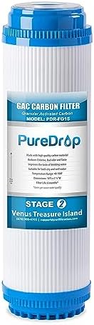 PureDrop PDR-FG15 2.5"x10" GAC Granular Activated Carbon Water Filter Cartridge Replacement for Reverse Osmosis Water Filter System by PureDrop