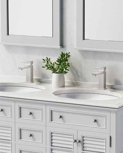Midanya Bathroom Faucets 1 Hole Single Handle,Brushed Nickel,2 Pack - Image 4