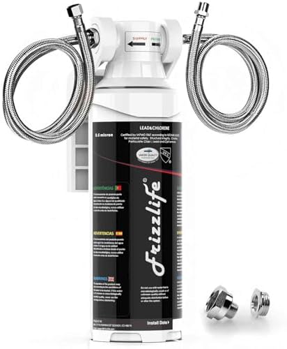 Frizzlife Under Sink Water Filter System-NSF/ANSI 53&42 Certified High Capacity Direct Connect Under Counter Drinking Water Filtration System-0.5 Micron Reduces Lead, Chlorine, Bad Taste & Odor by FRIZZLIFE