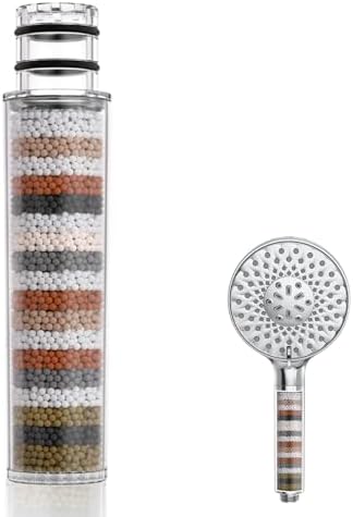 SR SUN RISE Shower Filter for Handheld Shower Head, 1 Pack Replacement Filters for Hard Water Remove Chlorine and Harmful Substances Only Fits SR SUN RISE Shower Head by SRSUNRISE