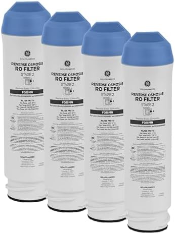 GE Membrane Filter Compatible with Select GE Under Sink Filtration Systems Including GXRQ18NBN, GNRQ18NBN, GXRV40TBN, Replace Every 12 Months, FQ18MN (Pack of 4) by Unknown