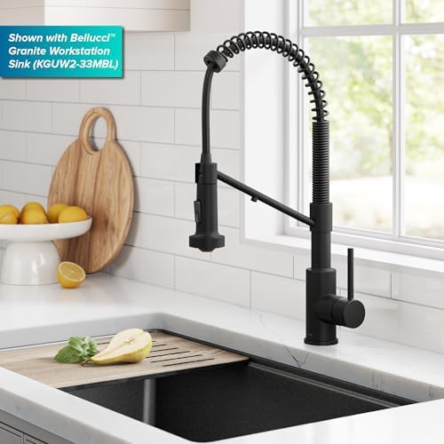 Kraus Bolden 2-in-1 Pull-Down Single Handle Kitchen Sink Filter Water Faucet for Reverse Osmosis or Water Filtration System in Matte Black, KFF-1610MB - Image 2