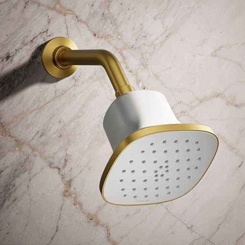 KOHLER Cinq Square Single-Function Filtered Showerhead, 2.5 GPM, Chrome - Image 2