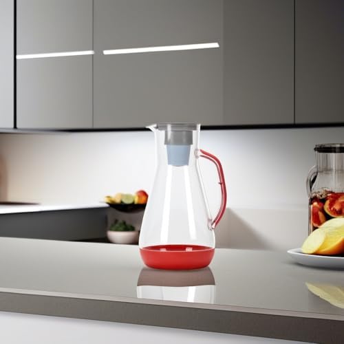 Hydros 64 Ounce Water Filter Pitcher with Patented Fast Flo Tech, 60 Second Quick Fill-Up and BPA-Free Recyclable Filter, Eight Cup Capacity, Red - Image 5