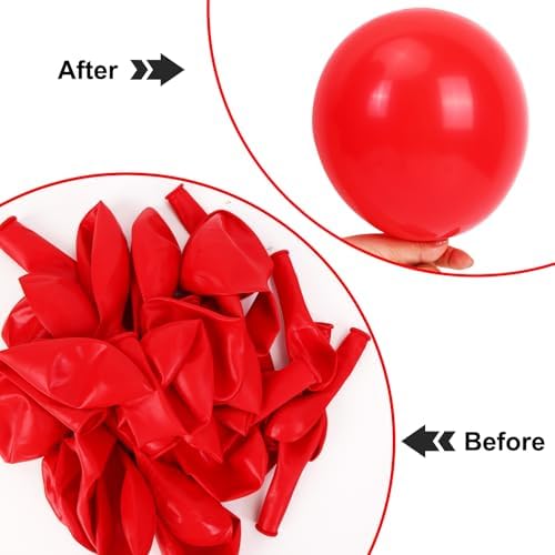 APLANET 150pcs Red Balloons Different Sizes 18 12 10 5 Inch, Valentine's Day Latex Balloons for Red Themed Birthday Wedding Baby Shower Party, Grad Anniversary Supplies, Arch Kit Decoration - Image 5