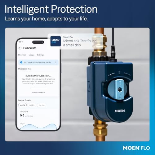 Moen Flo Shutoff, 3/4" Automatic Water Leak Detector & Shutoff, 900-001 - Image 4