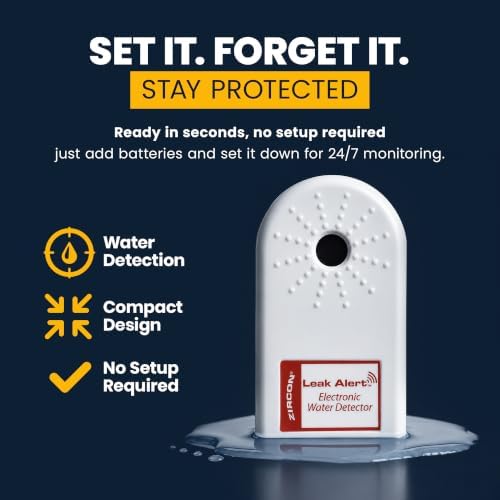 Zircon® Leak Alert™ Water Leak Detector, Loud 90 dB Water Alarm, 3 Pack - Image 6