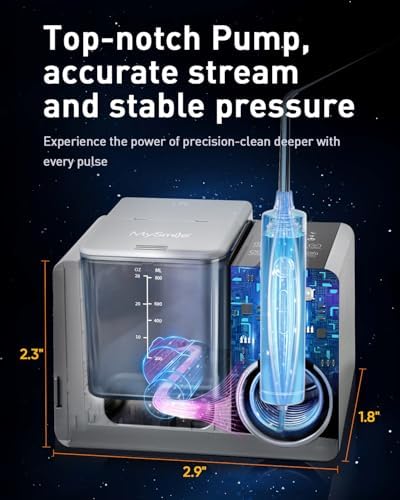 MySmile LP233 Pro Countertop Water flosser w/UVC Light, Display & Heater - Image 3