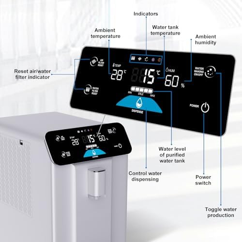 2025 Improved Atmospheric A10 Water Generator for Drinking Water, 4-Stage Purification 10L, Countertop Atmospheric Water Filter with UV Filtration, Countertop Drinking Water Filter System for Office - Image 2