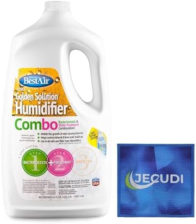 Bacteriostatic Humidifier Water Treatment– Extend Filter Life Eliminate Odors & Prevent Bacterial Growth – Compatible with All Cool Mist & Warm Mist Humidifiers – 64 oz Easy Pour Bottle by JECUDI