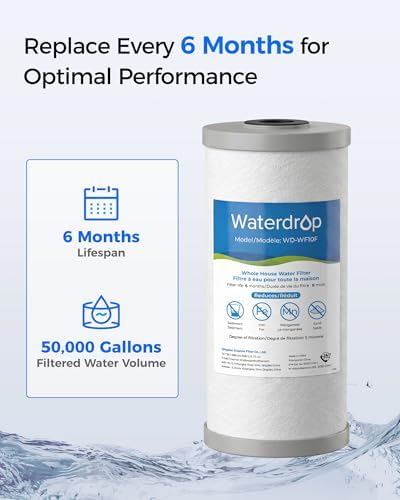 Waterdrop WF10F Whole House Water Filter, Compatible with WHF21-FG, 2 Pack - Image 5