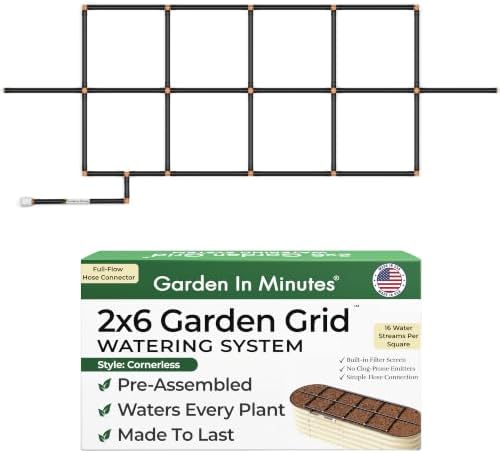 Garden Grid 2x6 | Garden Irrigation System for Raised Beds | Cornerless by GardenInMinutes