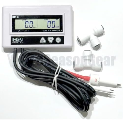 DM-3 Commercial Inline Dual TDS/EC Monitor Meter, Upgraded DM-2 DM-2EC, with Two 1/4 tee - Image 2