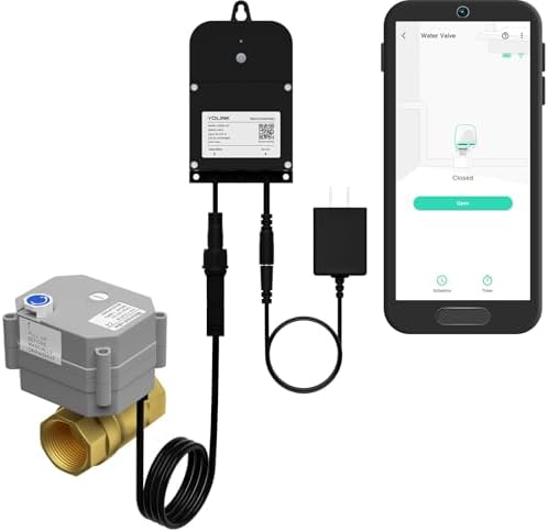 YoLink Water Shutoff Kit: 1.25" Brass Ball Valve + Valve Controller by YoLink