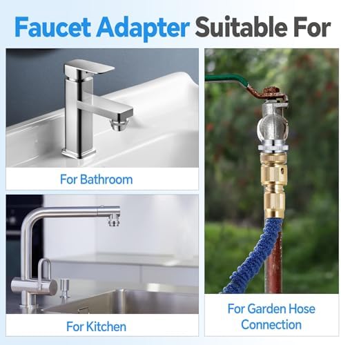 Brass Faucet Adapter, Kitchen Sink Faucet Adapter to Garden Hose - Image 5